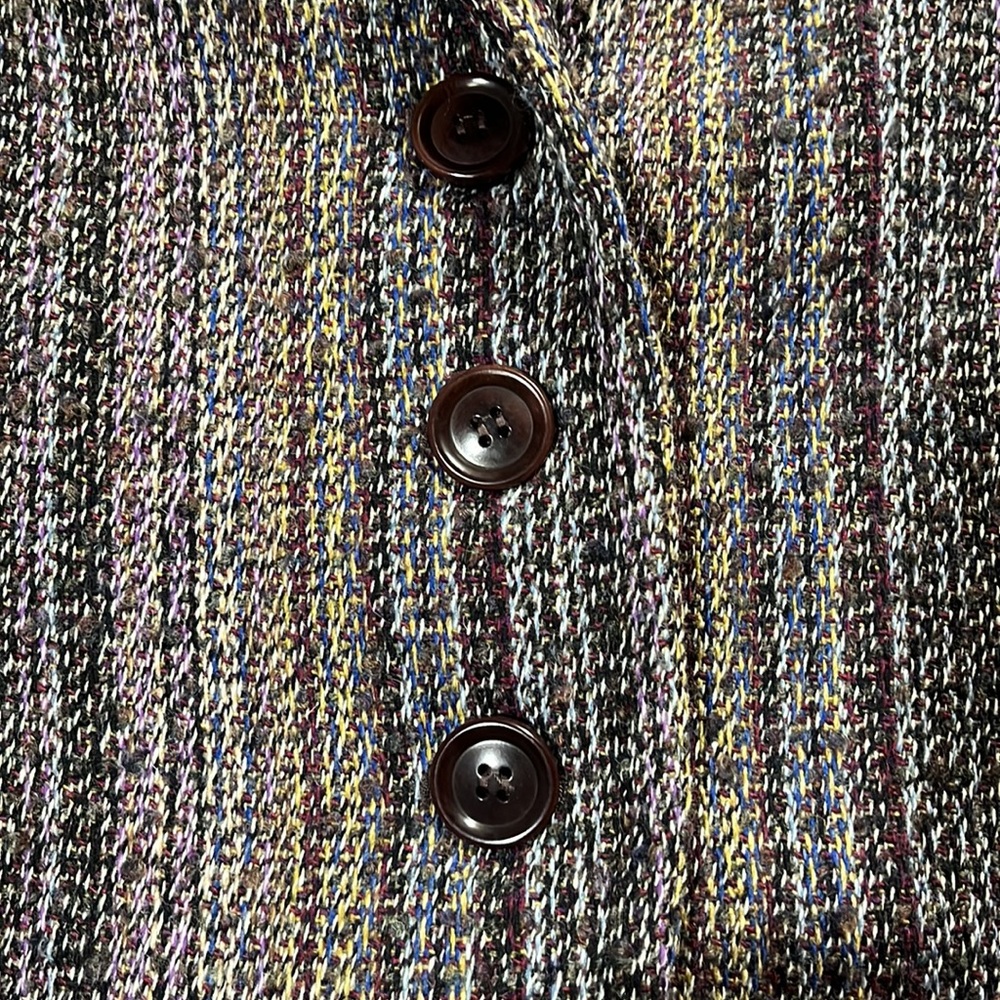 Ladies blazer purplish black brown knit-S - Picture 6 of 9
